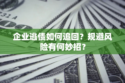 北京企业逃债如何追回？规避风险有何妙招？