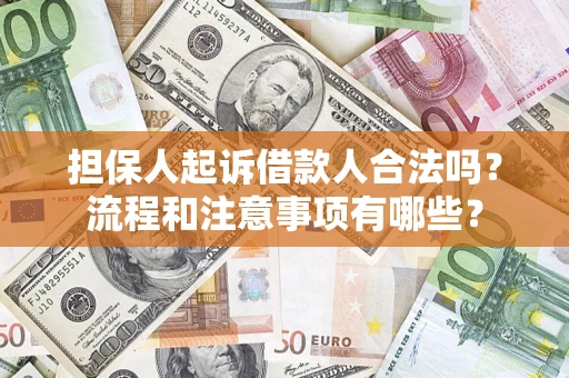 北京担保人起诉借款人合法吗？流程和注意事项有哪些？