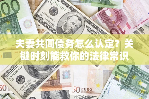 北京夫妻共同债务怎么认定？关键时刻能救你的法律常识