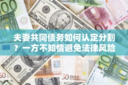 北京夫妻共同债务如何认定分割？一方不知情避免法律风险必看！